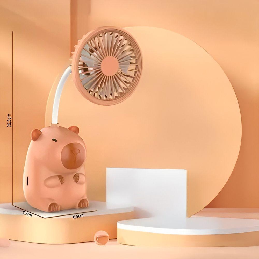 Mini Ventilador De Mesa E Apontador Formato Capivara - 3