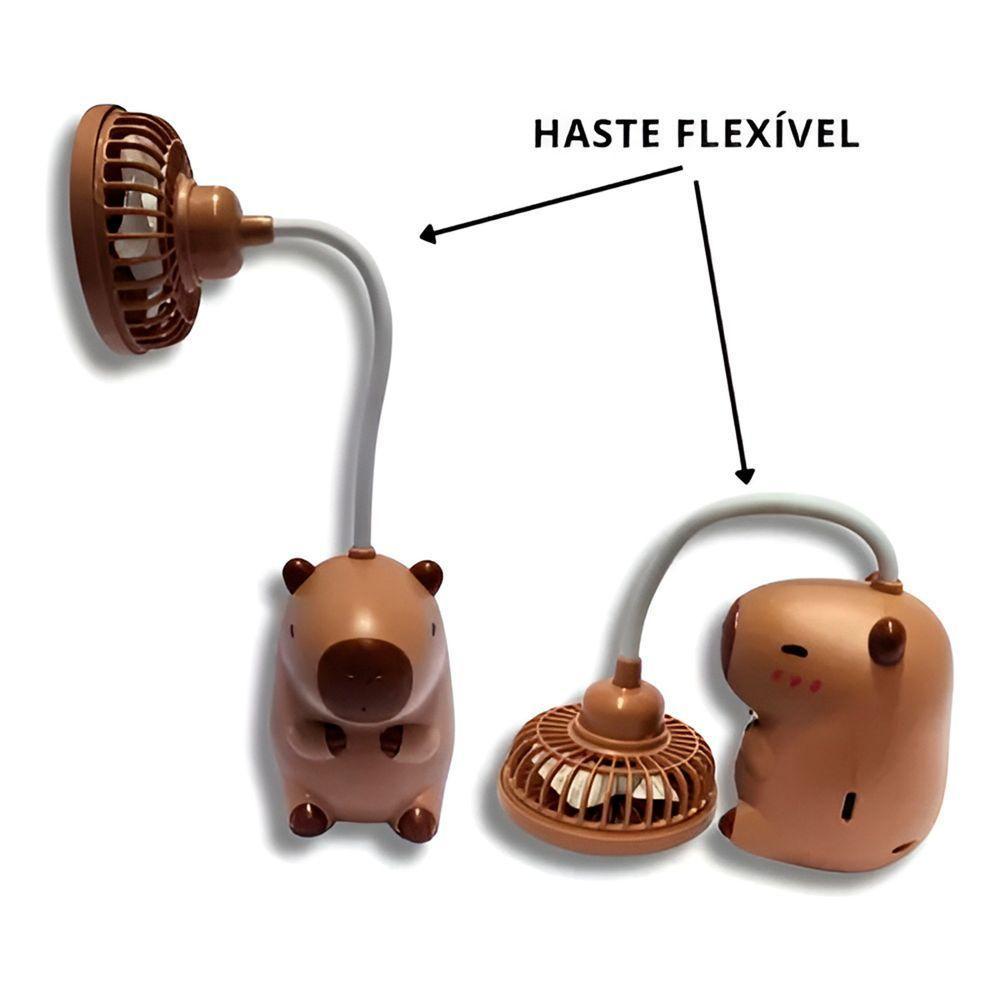 Mini Ventilador De Mesa E Apontador Formato Capivara - 5