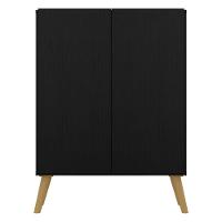 Aparador Retrô Multimóveis Cantinho Do Café Preto/natural - 3