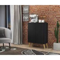 Aparador Retrô Multimóveis Cantinho Do Café Preto/natural - 7