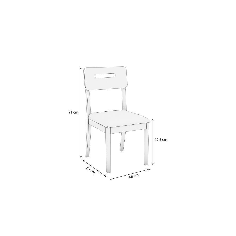 Par De Cadeiras Em Madeira Maciça Kappesberg Lila Caramelo Intense - 2