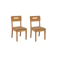 Par De Cadeiras Em Madeira Maciça Kappesberg Lila Caramelo Intense - 1