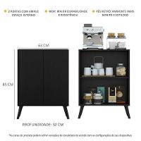 Aparador Retrô Multimóveis Cantinho Do Café 2 Portas Preto - 2