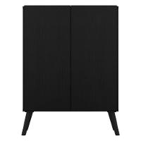 Aparador Retrô Multimóveis Cantinho Do Café 2 Portas Preto - 6