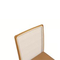 Par De Cadeiras Em Madeira Maciça Kappesberg Lara Caramelo Intense E Tela Bege - 2