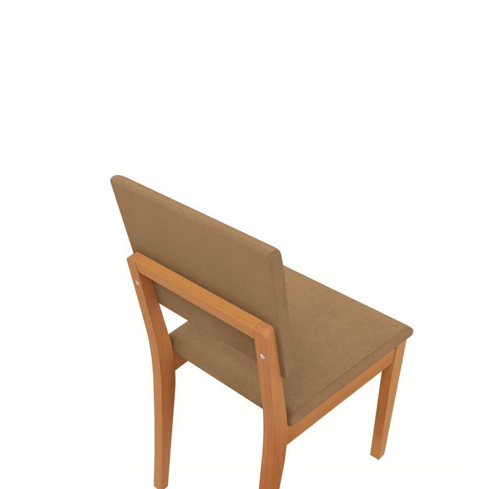 Par De Cadeiras Em Madeira Maciça Kappesberg Dora Caramelo Intense - 3