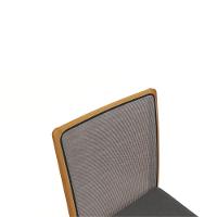 Par De Cadeiras Em Madeira Maciça Kappesberg Lara Boucle Chumbo E Tela Chumbo - 3