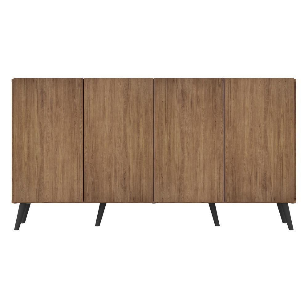 Aparador Buffet Retrô Multimóveis 4 Portas Rustic/preto - 1