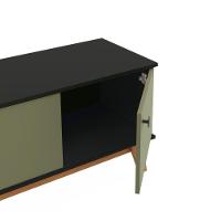 Rack Kappesberg 3 Portas Preto Fosco Verde Frevo 136cm - 5
