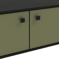 Rack Kappesberg 3 Portas Preto Fosco Verde Frevo 136cm - 8