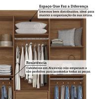 Quarto Guarda-roupas 3 Portas Com Espelho Cômoda E Cabeceira Arnaut Estilo Mm Jatoba - 7