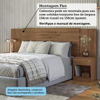 Quarto Guarda-roupas 3 Portas Com Espelho Cômoda E Cabeceira Arnaut Estilo Mm Jatoba - 8