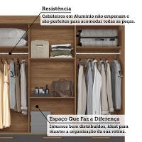 Quarto Guarda-roupas 3 Portas Com Espelho E Cômoda Dante Estilo Mm Jatoba Grafitte - 7