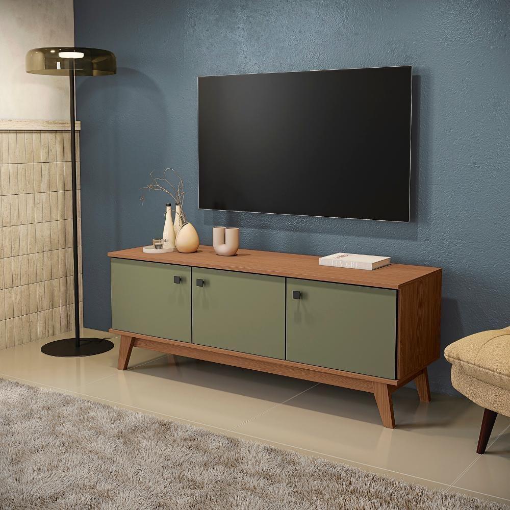 Rack Kappesberg 3 Portas Canela Verde Frevo 136cm - 1