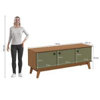 Rack Kappesberg 3 Portas Canela Verde Frevo 136cm - 2