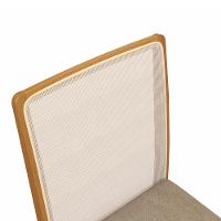 Par De Cadeiras Montadas Kappesberg Em Madeira Maciça Lara Linho Fendi Tela Bege - 2