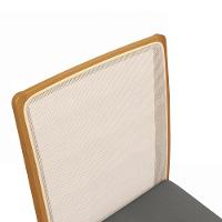 Par De Cadeiras Montadas Kappesberg Em Madeira Maciça Lara Chumbo Tela Bege - 3