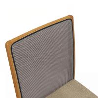 Par De Cadeiras Montadas Kappesberg Em Madeira Maciça Lara Boucle Fendi Tela Chumbo - 3