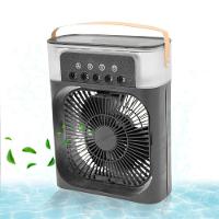 Ventilador Portátil Iluminação Umidificador Climatizador Usb De Mesa Branco - 1