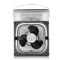 Ventilador Portátil Iluminação Umidificador Climatizador Usb De Mesa Branco - 5