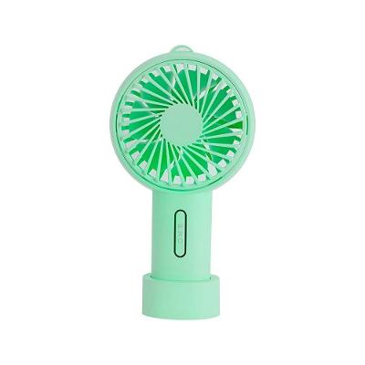 Ventilador Portátil Para Mesa Recarregável Com Base Verde