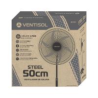 Ventilador De Coluna Oscilante 50cm Turbo Com 6 Pás Ventisol Preto Bivolt - 4