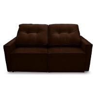 Sofá Retrátil Reclinável 2 Lugares Para Sala Suede ávila Marrom - 1