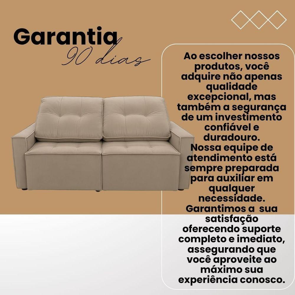 Sofá Retrátil Reclinável 2 Lugares Para Recepção Suede Oslo Cinza - 6