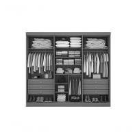 Roupeiro 6 Portas 6 Gavetas Sem Pés Da Vinci Plus - D Doro Castanho - 2