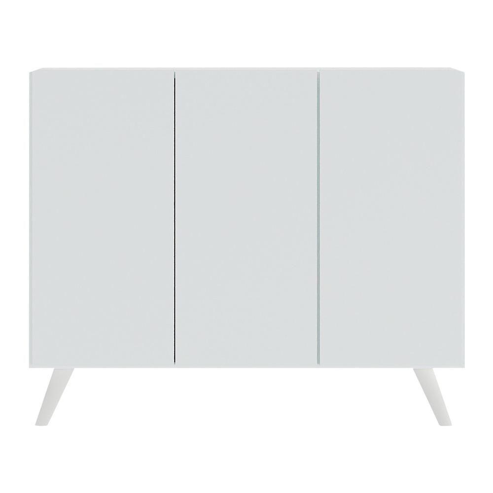 Aparador Buffet 3 Portas Retrô Veneza Multimóveis V1009 Branco Branco - 2