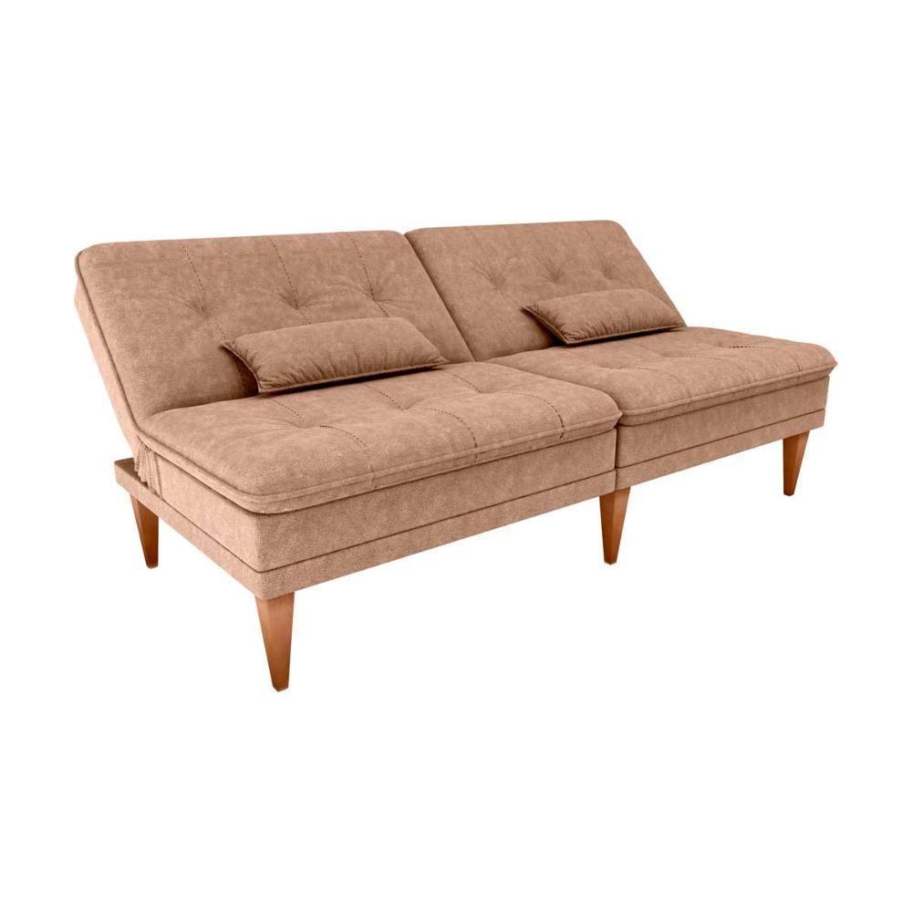 Sofá Cama 3 Lugares Reclinável Casal Premium 1,90 Larg Pietra Matrix Boucle Marrom - 3