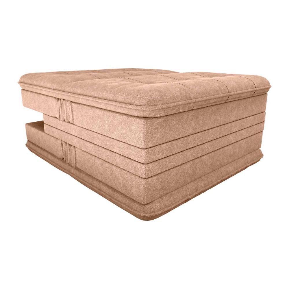 Sofá Cama 3 Lugares Reclinável Casal Premium 1,90 Larg Pietra Matrix Boucle Marrom - 5