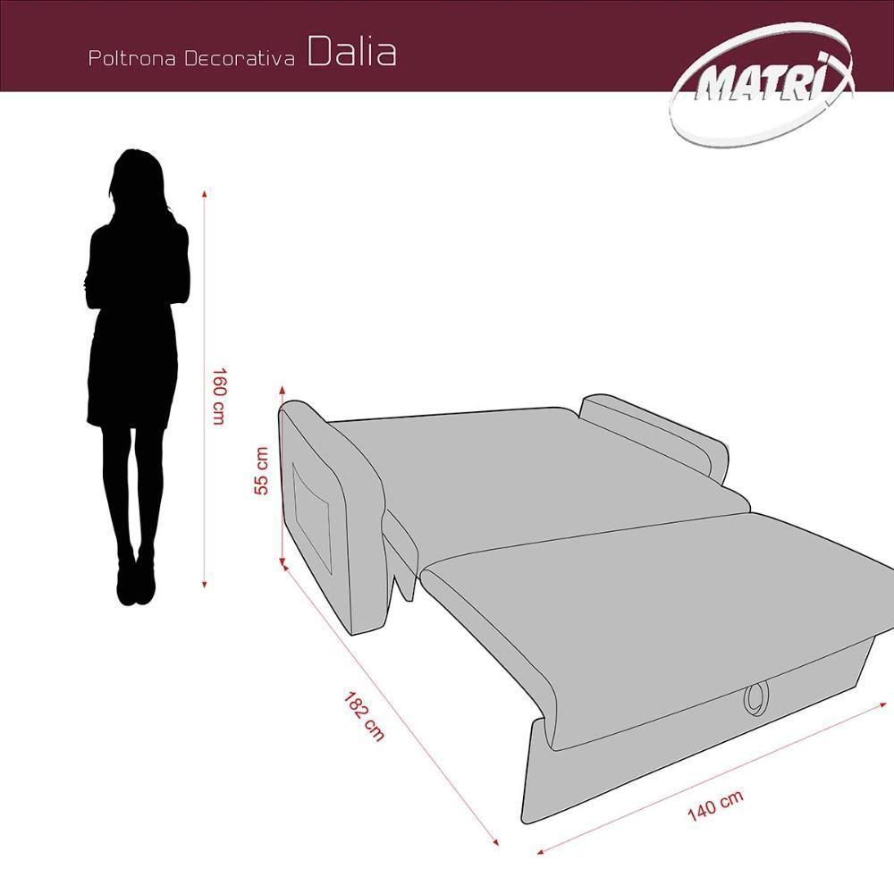 Sofá Cama 2 Lugares Compacto Com Baú 145 Larg Daiane Matrix Suede Cinza - 5