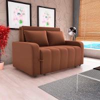 Sofá Cama Compacto 2 Lugares 1,38 Larg Amora New Matrix Veludo Ferrugem - 3