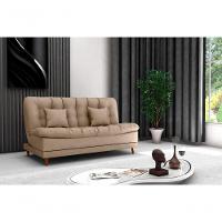 Sofá Cama 3 Lugares Casal Confortável 1,85 Larg Duda Matrix Linho Areia - 2