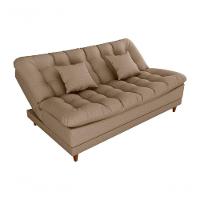 Sofá Cama 3 Lugares Casal Confortável 1,85 Larg Duda Matrix Linho Areia - 3