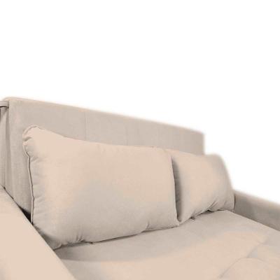 Sofá Cama Compacto 2 Lugares 1,38 Larg Amora New Matrix Suede Bege