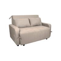 Sofá Cama Compacto 2 Lugares 1,38 Larg Amora New Matrix Suede Bege - 3
