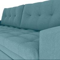 Sofá Cama Reclinável 2 Lugares Premium Com Assentos Dividido 2,20 Larg Nayla Matrix Boucle Azul - 5