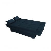 Sofá Cama 3 Lugares Casal Premium Reclinavel 1,80 Larg Esmeralda Matrix Suede Petróleo - 3