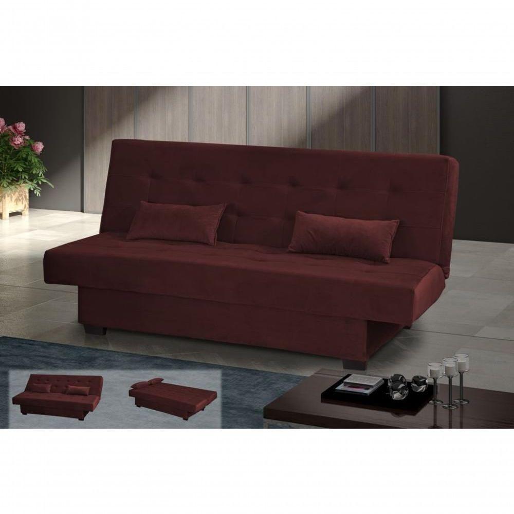 Sofá Cama 3 Lugares Casal Reclinável 190 Larg Laila Matrix Veludo Vinho - 4