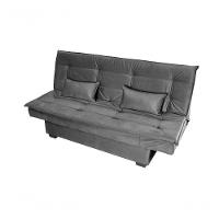 Sofá Cama 3 Lugares Casal Premium Reclinavel 1,80 Larg Esmeralda Matrix Suede Cinza - 1