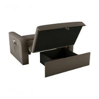 Sofá Cama 2 Lugares Compacto Com Baú 145 Larg Daiane Matrix Veludo Maserati Marrom - 4