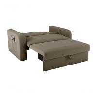 Sofá Cama 2 Lugares Compacto Com Baú 145 Larg Daiane Matrix Veludo Maserati Capuccino - 3