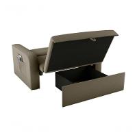 Sofá Cama 2 Lugares Compacto Com Baú 145 Larg Daiane Matrix Veludo Maserati Capuccino - 4