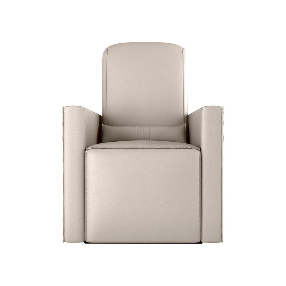 Poltrona De Amamentação Com Balaço E Puff Premium Annecy Matrix Sintetico Bege Sintetico Bege - 1