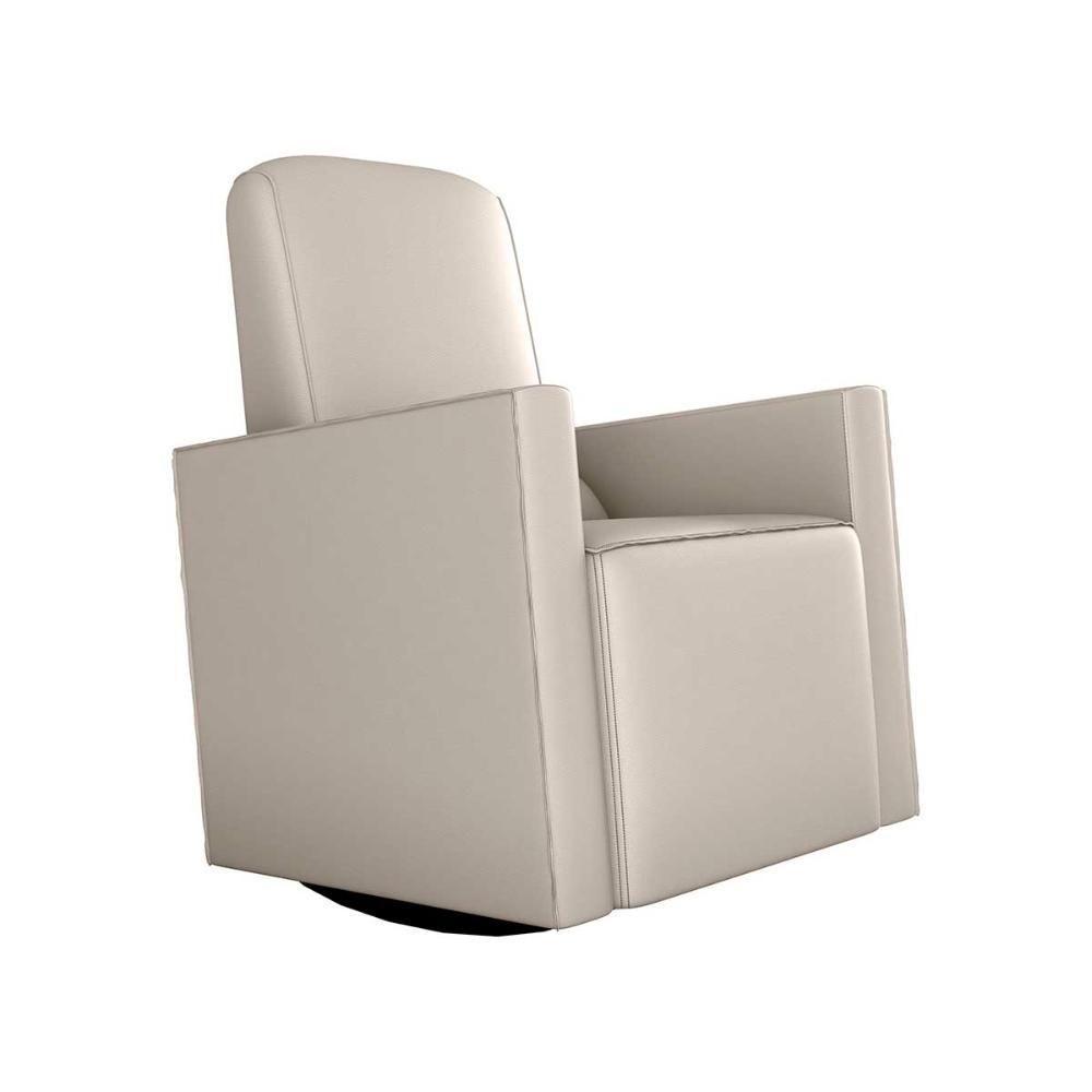 Poltrona De Amamentação Com Balaço E Puff Premium Annecy Matrix Sintetico Bege Sintetico Bege - 4