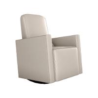 Poltrona De Amamentação Com Balaço E Puff Premium Annecy Matrix Sintetico Bege Sintetico Bege