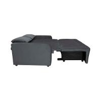 Sofá Cama Compacto 2 Lugares 1,38 Larg Amora New Matrix Veludo Cinza