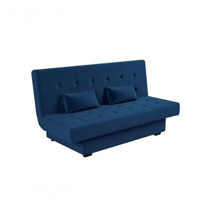 Sofá Cama 3 Lugares Casal Reclinável 190 Larg Laila Matrix Veludo Turkey Petróleo